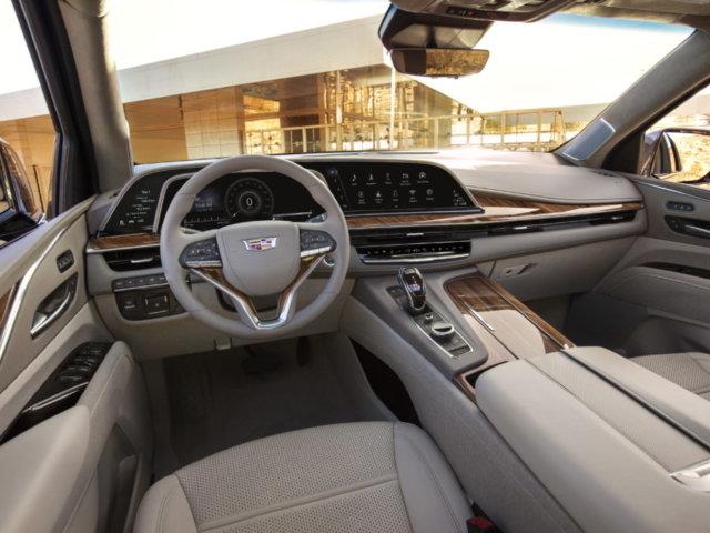 The 2021 Escalade showcases the first curved OLED in the industr