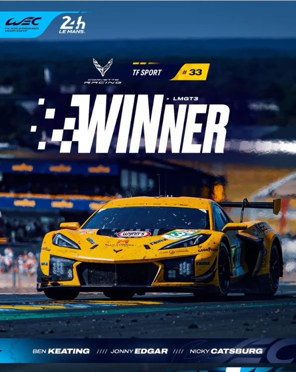 Corvette torna sul tetto di Le Mans: TF Sport conquista la LMGT3 con la Corvette Z06 GT3.R Corvette torna sul tetto di Le Mans: TF Sport conquista la LMGT3 con la Corvette Z06 GT3.R
