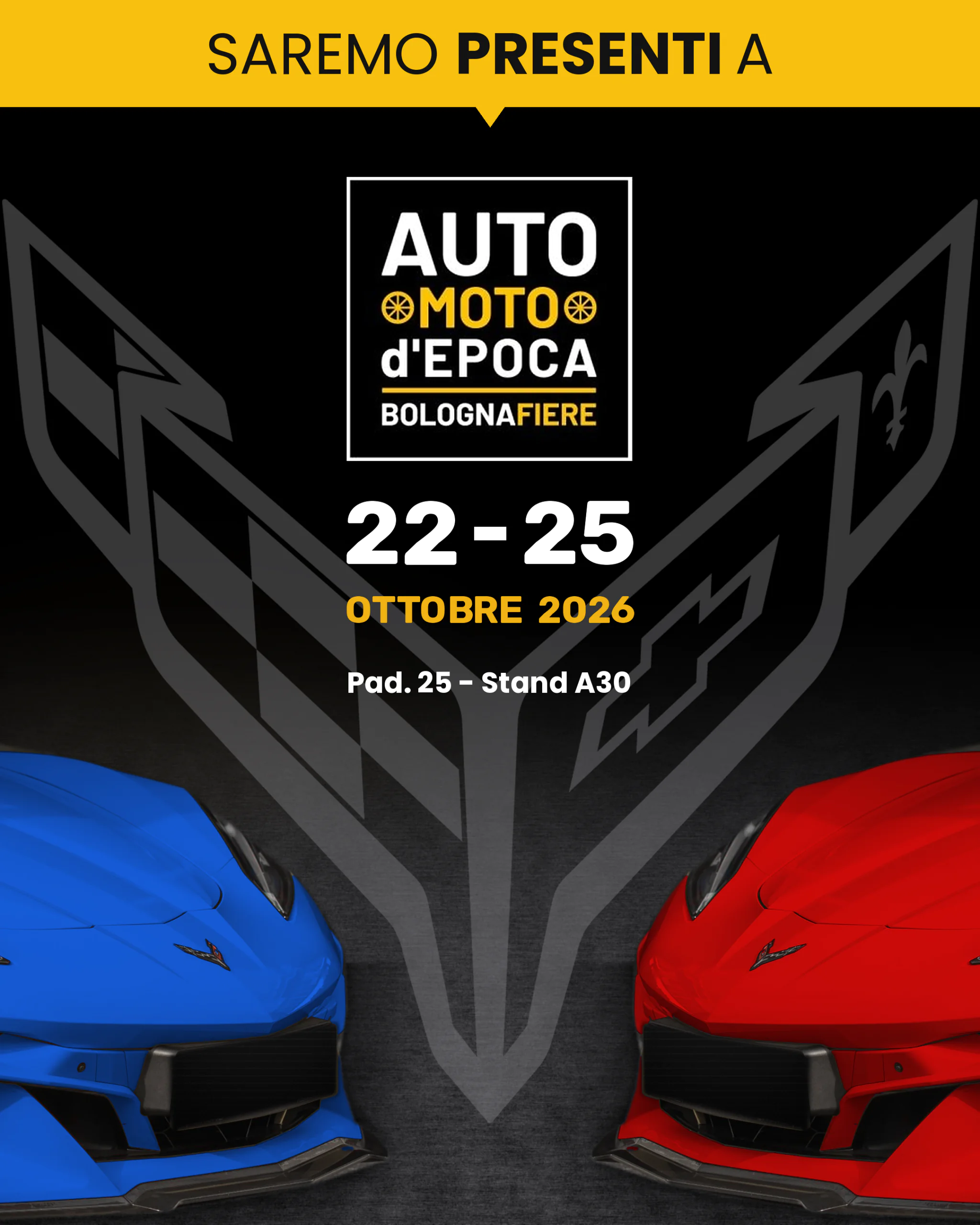 Corvette partecipa con Corvette a Auto Moto D’Epoca di Bologna